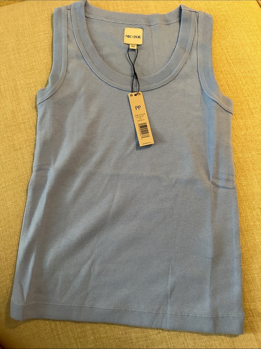 NIC+ZOE Blue Scoop Tank Top - Picture 6 of 10
